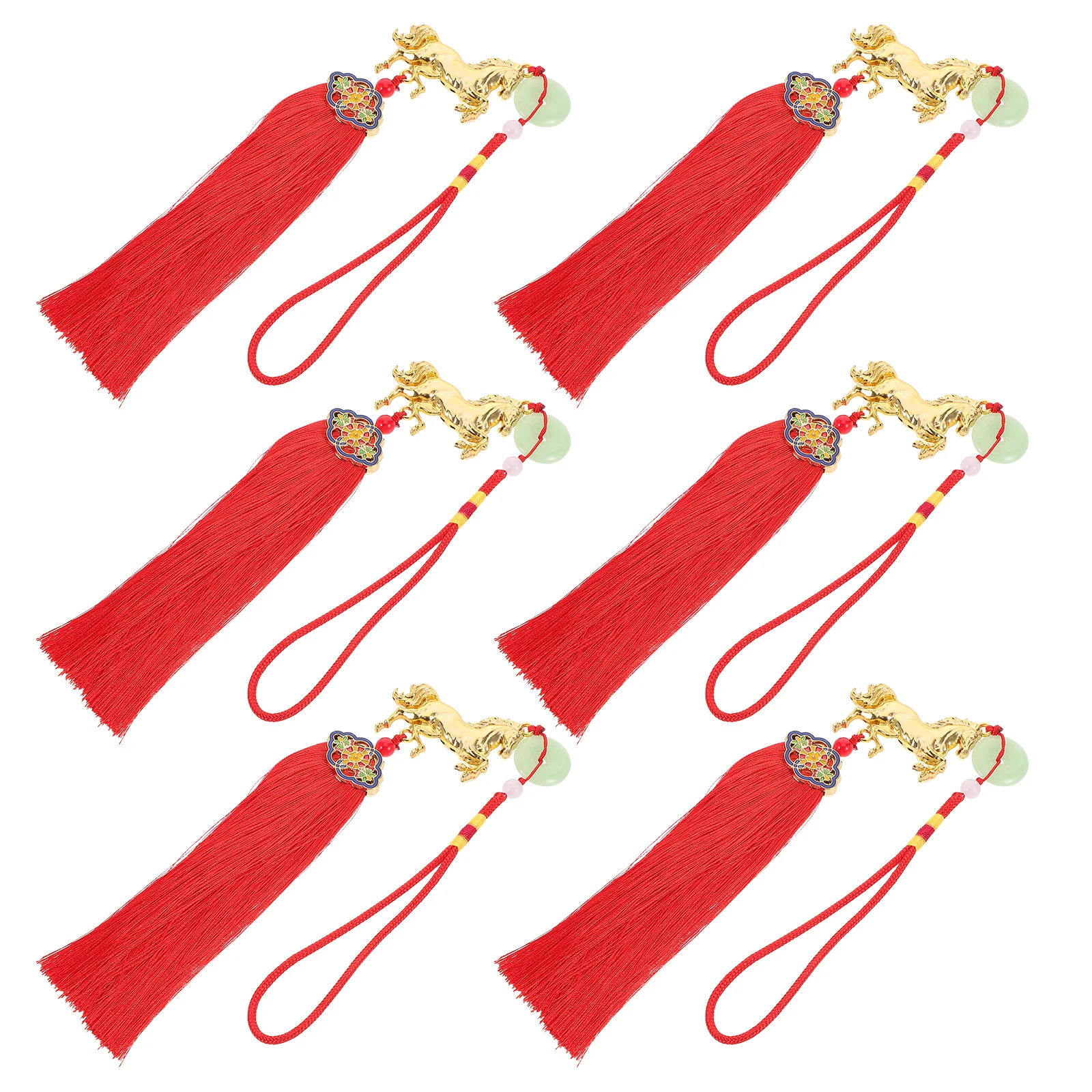 

Chinese New Year Decoration 2026 Zodiac Horse Pendant with Red Tassel Chinese Knot Spring Festival Feng Shui Hanging Ornament
