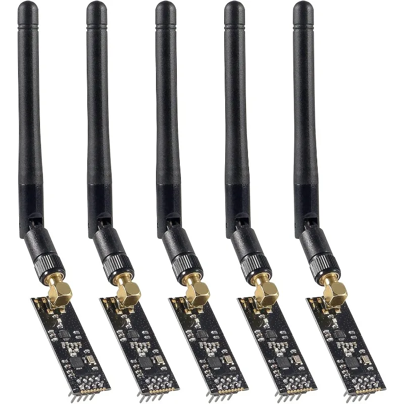 

5 шт. беспроводных трансиверных модулей 2.4G 1100m NRF24L01+PA+LNA в антистатическом пенопластовом упаковке для Arduino IDE, совместимые с антенной