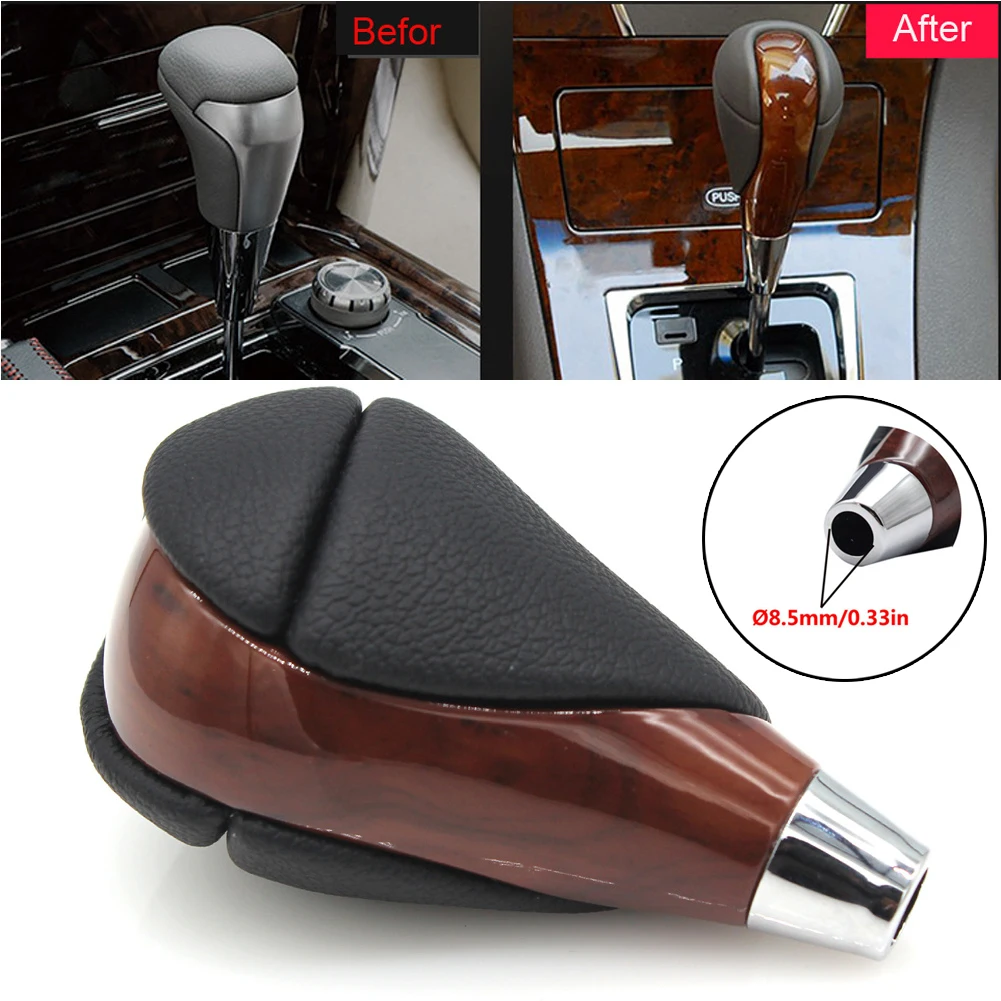 

Car Gear Shift Knob Head Stick Shifter Lever Handball Adapter Black Red Walnut For Lexus ES350 GS450 RX450h IS350 GS350 LS460