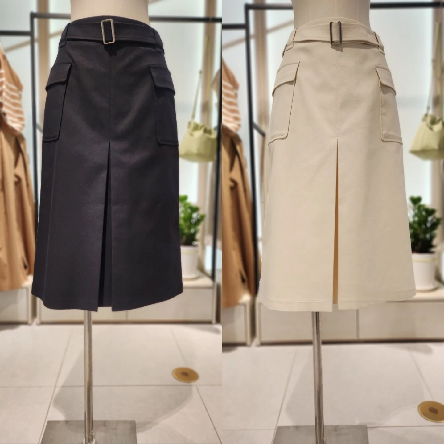 

Юбка А-силуэта в корейском стиле с высокой талией и разрезом, универсальная, стройнящая, стандартного кроя, для повседневной носки, женская мода