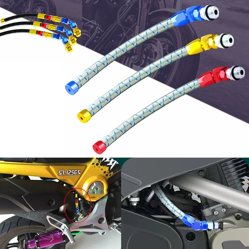 Motorcycle Accessories Oil Cooler Radiator Pipe Oil Hose Tube 320/340mm For Scooter Moto Street Sport Car Dirt bike Goped Modify