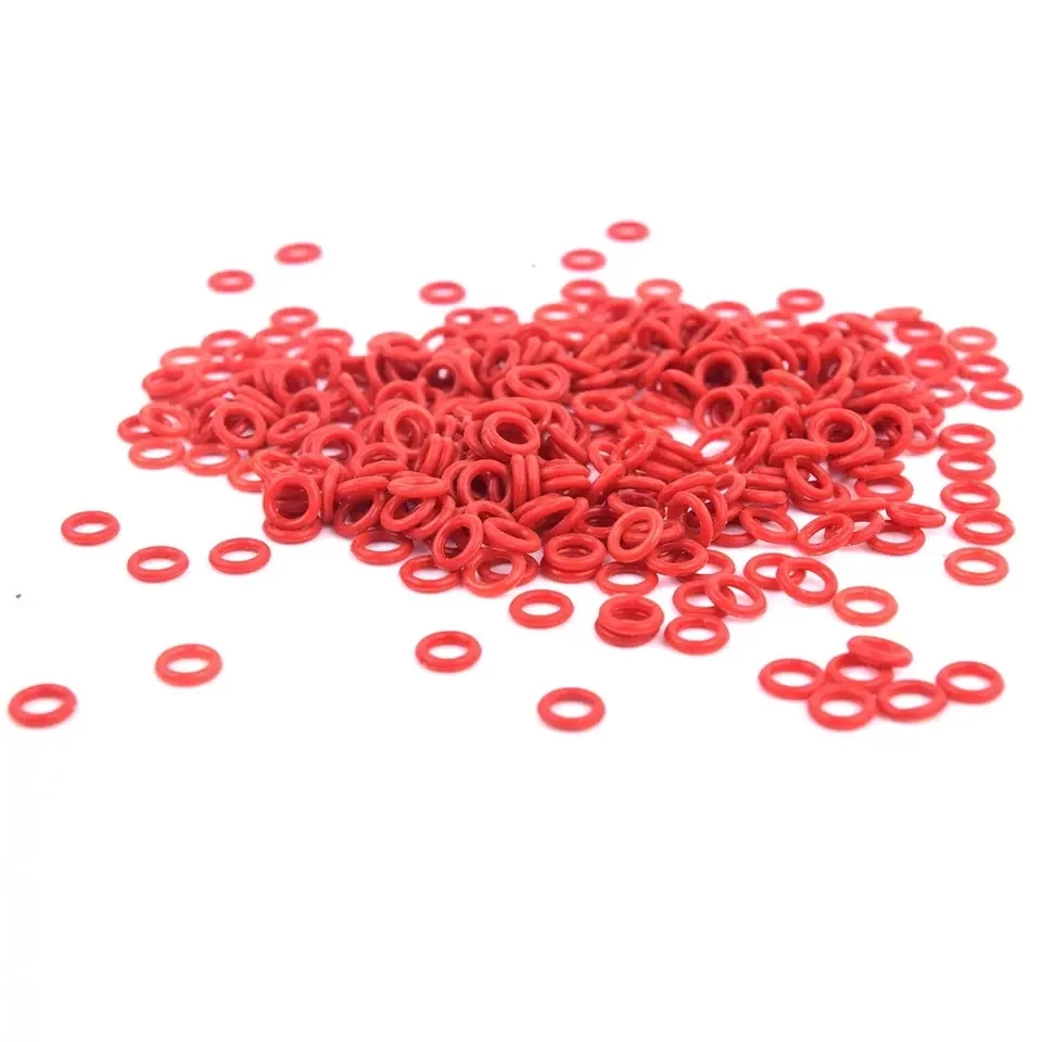 100pcs O-Rings Broadhead Archery Arrowhead O Rings Replacement Red Rubber Arrow Field Points O-Rings