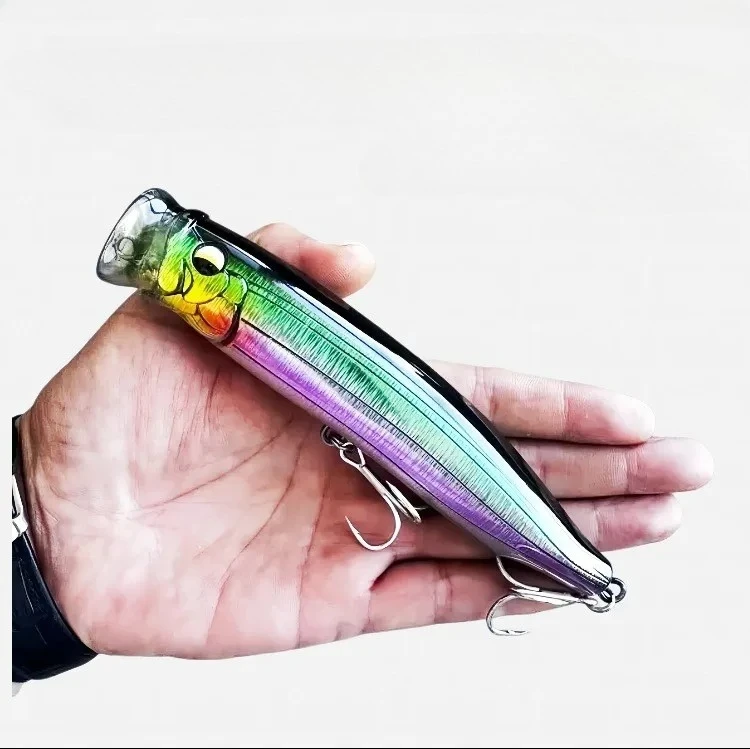 Leurre de pêche MUKUN Popper 30g 120mm 60G 14.5CM, leurre flottant pour la pêche en mer, leurre dur pour la pêche au GT.