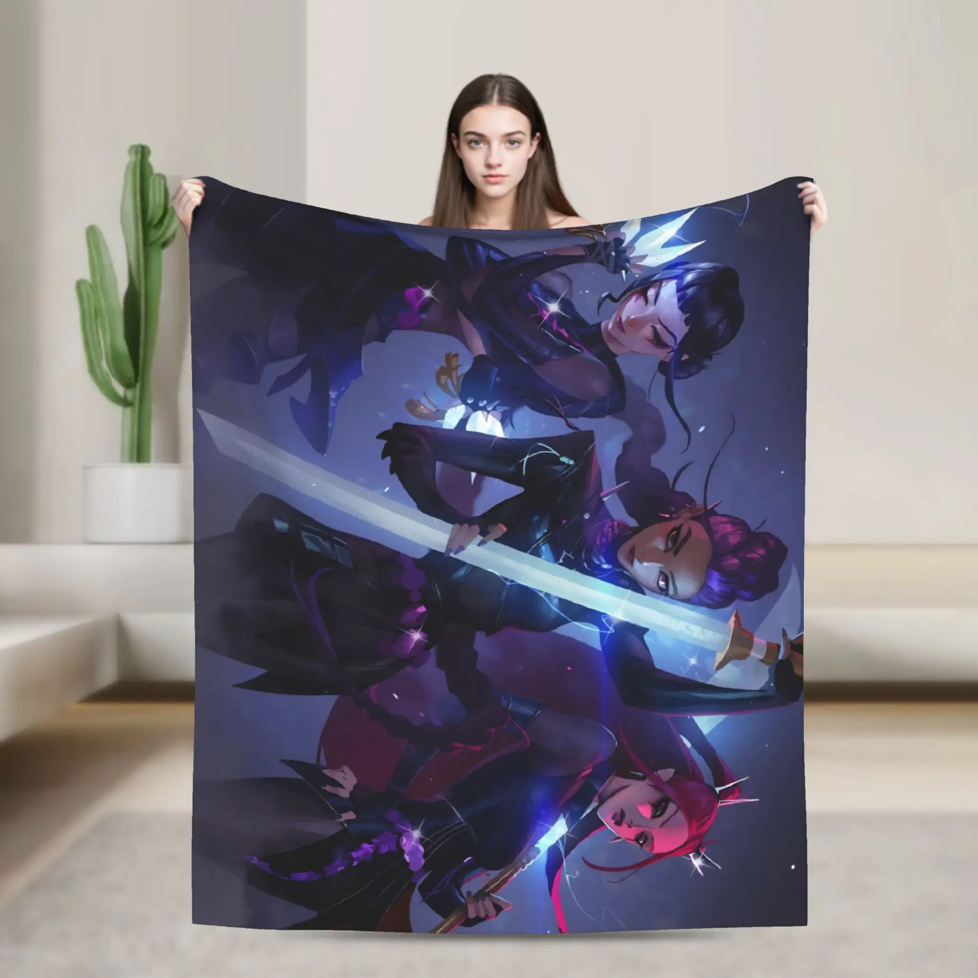 

Kpop D-Demons H-Hunters H-Huntrix Blankets Fleece Winter Breathable Lightweight Throw Blanket for Bedding Outdoor Rug Piece