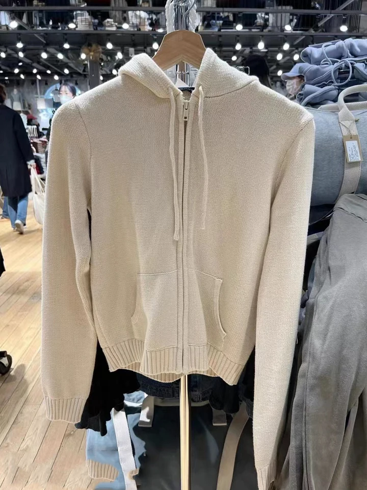 トップス SHEER HOODED KNIT CARDIGAN Buy White Lightweight Sheer Knit Zip Up Hooded Cardigan from Next USA