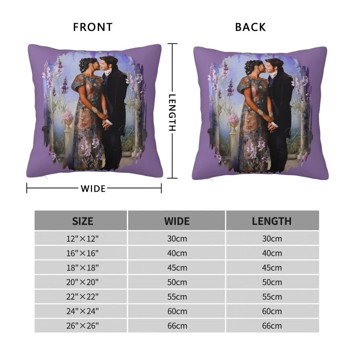 Cate And Anthony Square Pillowcase Polyester Linen Velvet Printed Zip Decor Home Cushion Case