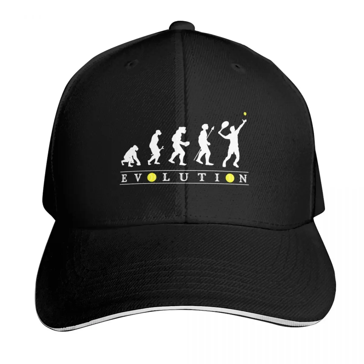 Funny Tennis Evolution, Evolution of The Tennis Player Baseball Cap Men Women Casual Summer Sport Sun Cap