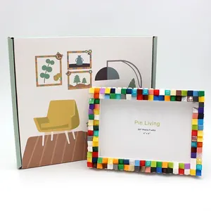 DIY Colorful Construction Blocks Photo Frame, present Creative Activity, Horizontal Art Decor, Handmade Photo Setting Table 11 Main sales frame with frame - №8