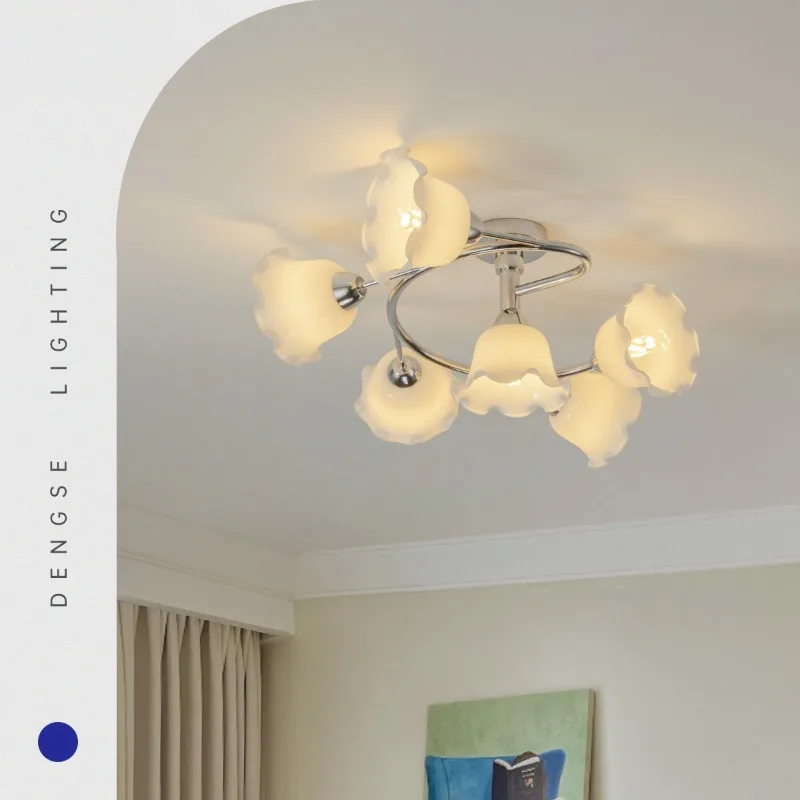 Luminaires de plafond vintage Bauhaus à motif floral, modernes et minimalistes, pour salon, bureau, chambre à coucher, luminaires créatifs pour la maison