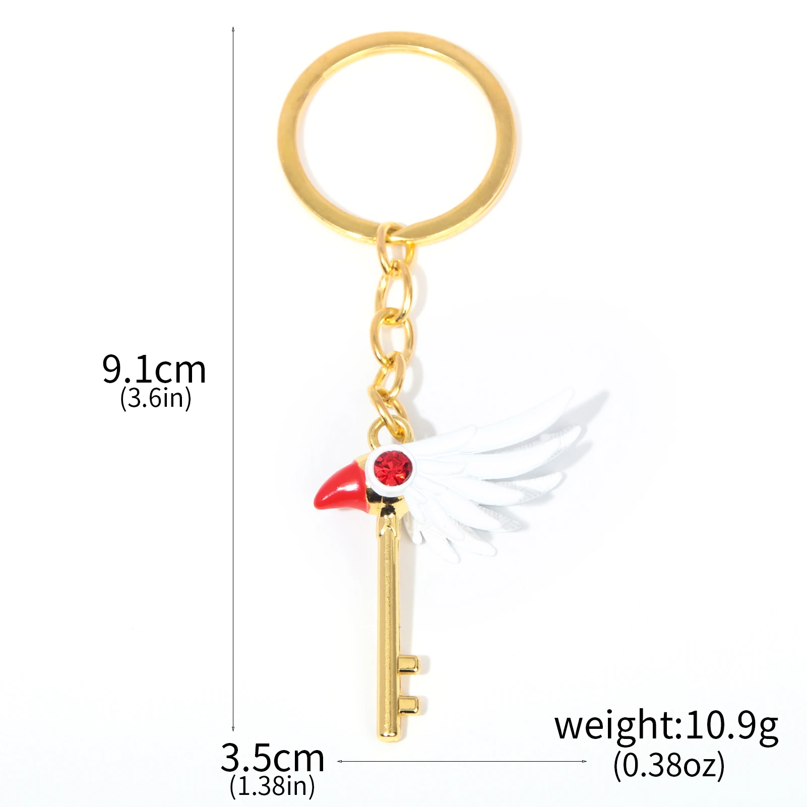 Cartoon Anime Card Captor Clown Card Keychain Cosplay KINOMOTO SAKURA Key Chain For Women Men Cosplay Props Jewelry