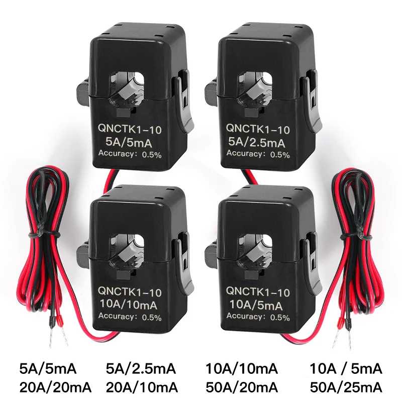 Split Core Current Transformer QNCTK1-16 2000:1 100A 50mA 2500:1 100A 40mA 33.33mA Open Type CT Clamp Current Sensor