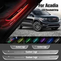 For GMC Acadia 2007-2020 Car Door Sill Light Customized Logo LED 2015 2016 2018 2019 Welcome Threshold Pedal Lamp Accessories