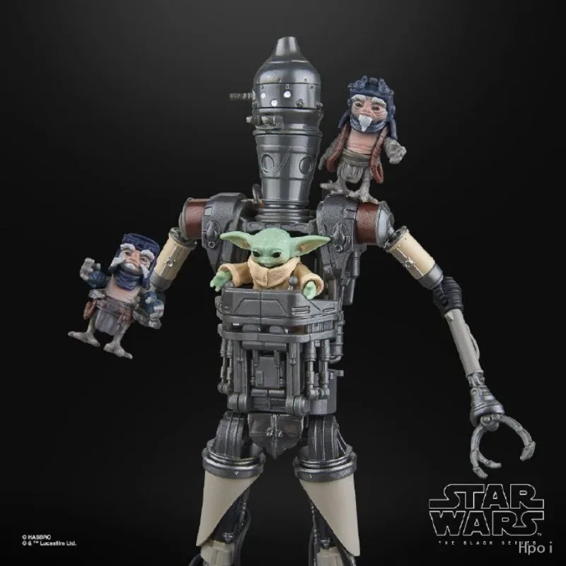 Original Hasbro Star Wars The Black Series The Mandalorian IG-12 & GROGU Action Figure Model Birthday Gifts view 5