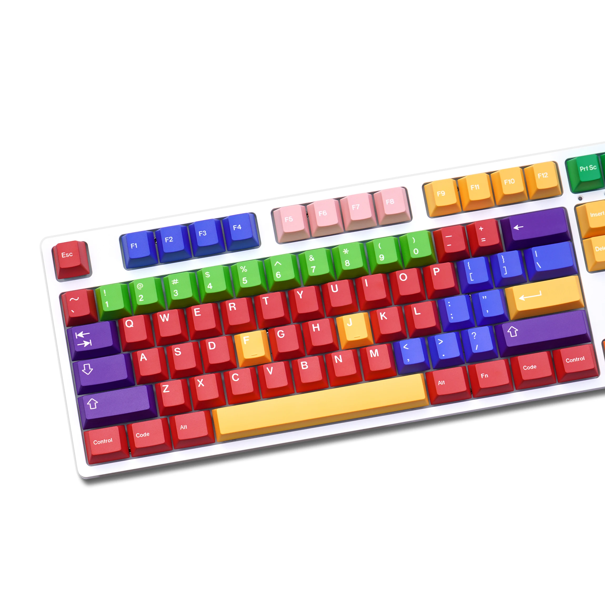 

143 клавиши GMK Hand Viss Kolorowy PBT Cherry Profile Five Sides Dye Sublimation Пользовательские колпачки для механической клавиатуры MX