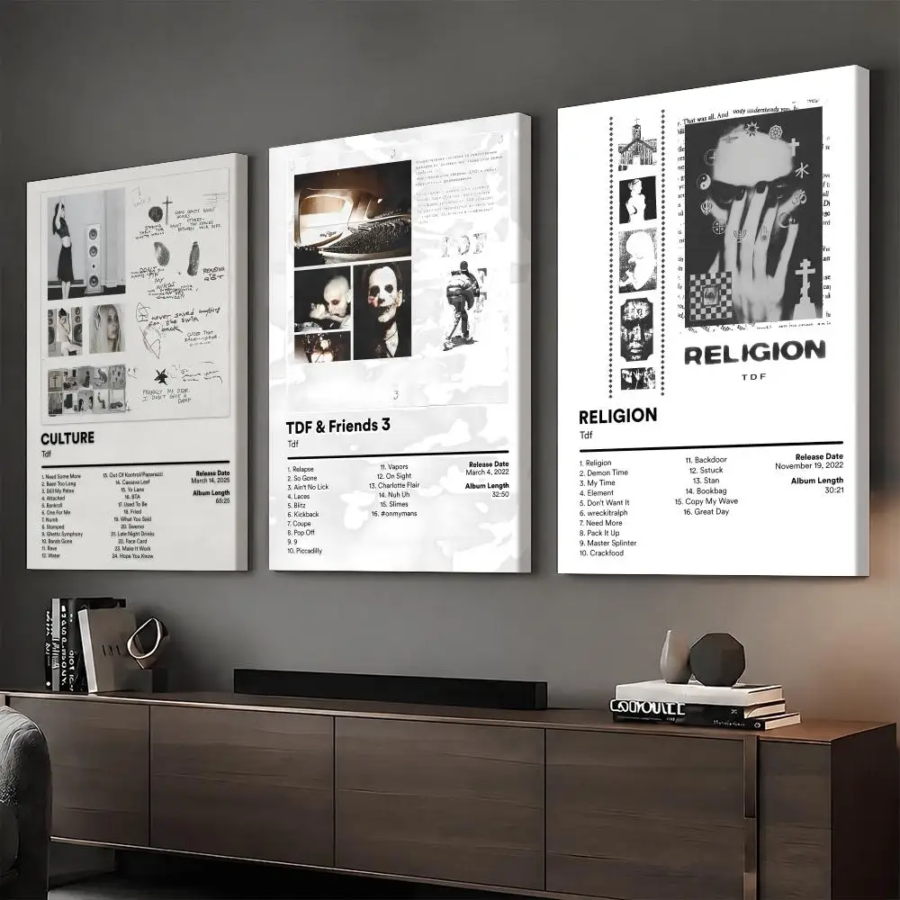 Singer Tdf Culture Singer Rapper Painting Calligraphy HD Modern Style Inner Frame Canvas Bedroom Room Hallway Wall Art Decor