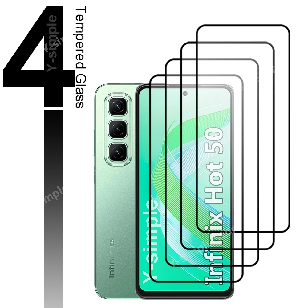 4/2 шт. закаленное стекло для infinix hot 50 защита для экрана Взрывозащищенная Передняя пленка для стекла infinix hot50