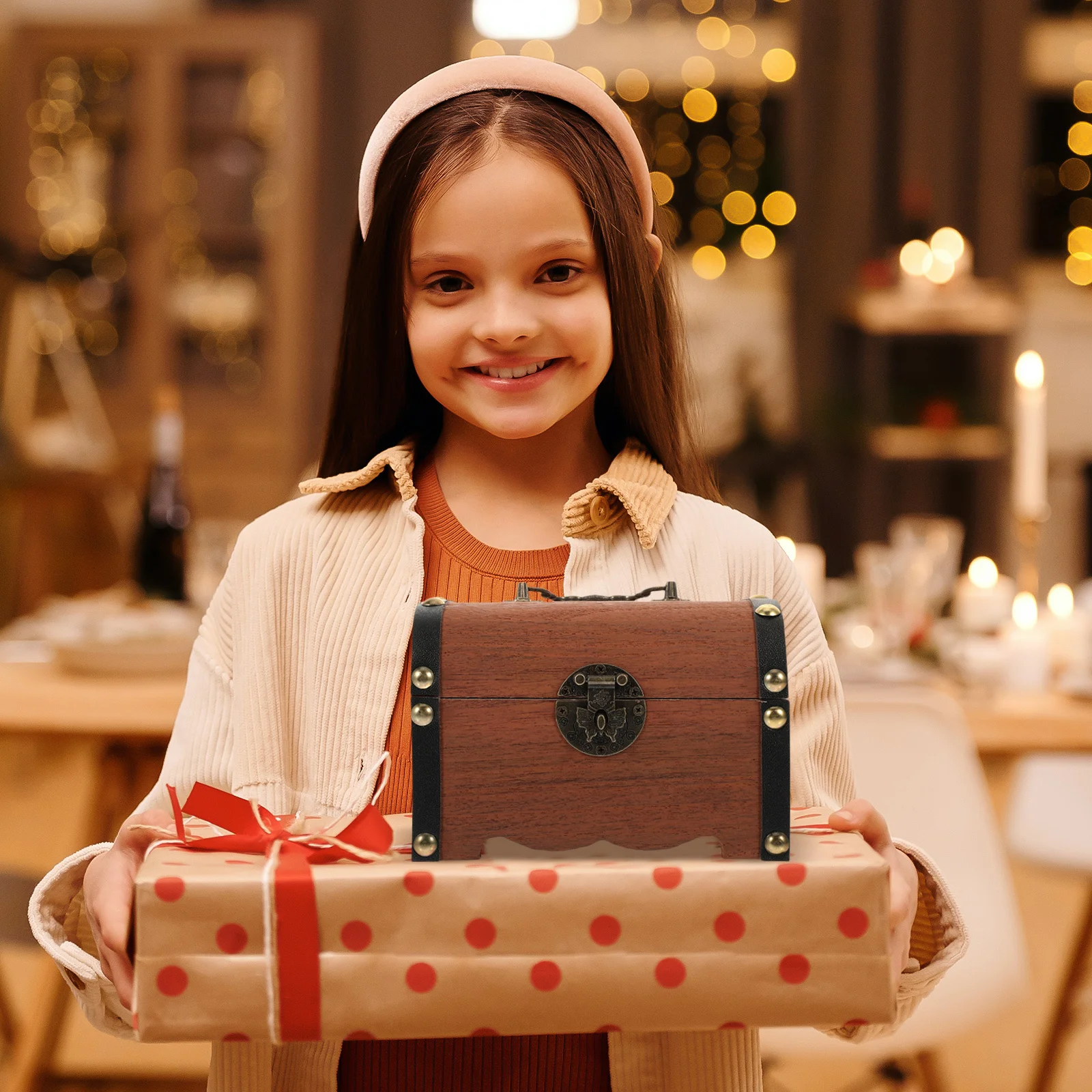 木製貯金箱大容量ヴィンテージスタイル収納ボックス子供用貯金箱装飾貯金箱木製宝箱