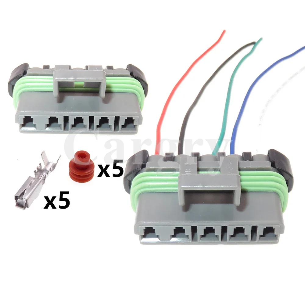 

1 Set 5P Auto Connector Assembly 12084891 Car Wiring Harness Adapter AC Assembly Automobile Wire Socket Waterproof Connector