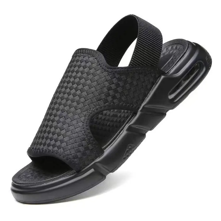 

Men Sandals Weave Summer Beach Sandals Men Casual Leather Sandal Open Shoes for Men New Fashion Sports Air Cushion Shoe sapato