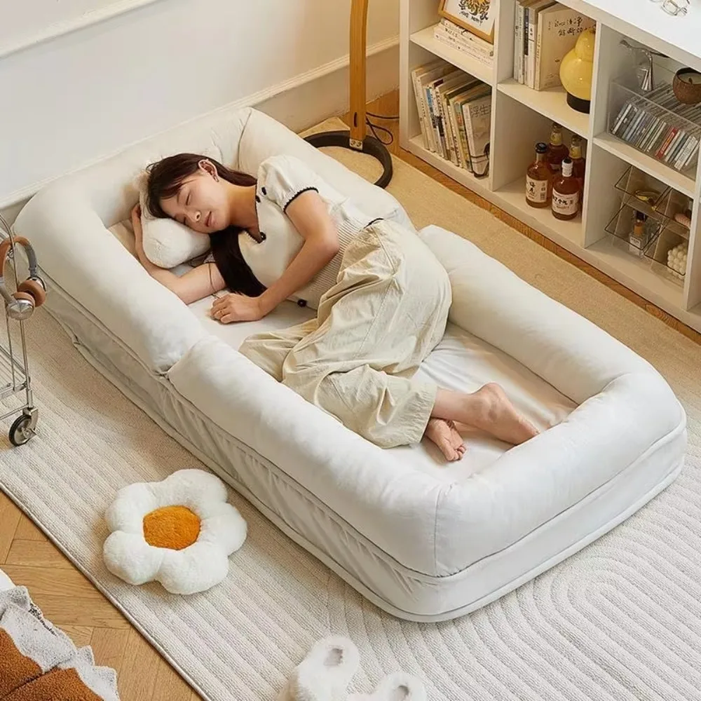 Modern Single Person Foldable Lazy Sofa Bed Convertible Bean Bag for Living Room