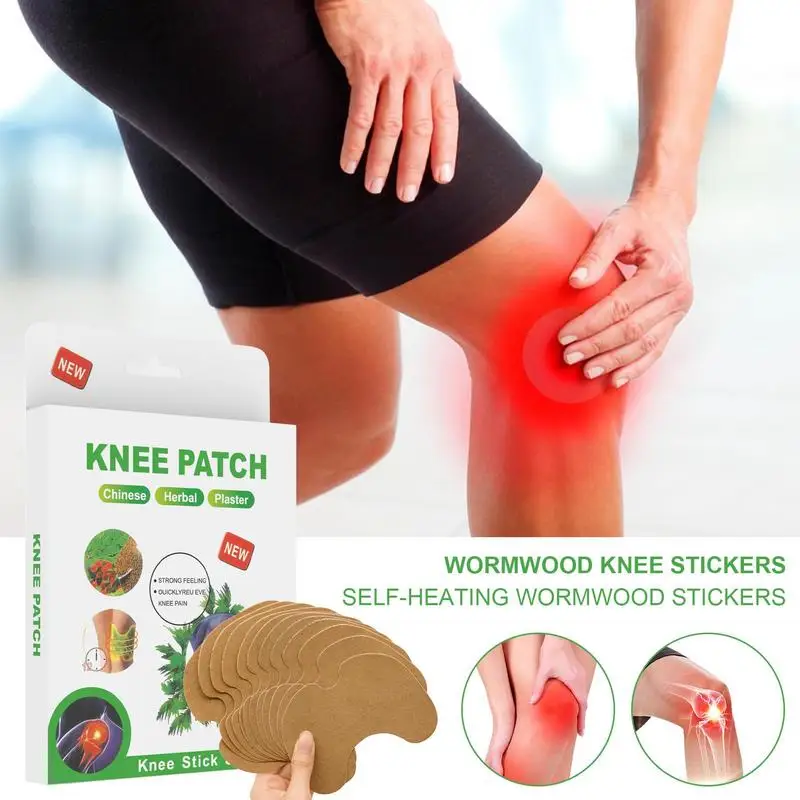 Knee Relief Patch 10 Patches Wormwood Hurt Relief Patches Knee Relief Patch Paste Back Hurt Relief Heat Patches For Hurt Relief