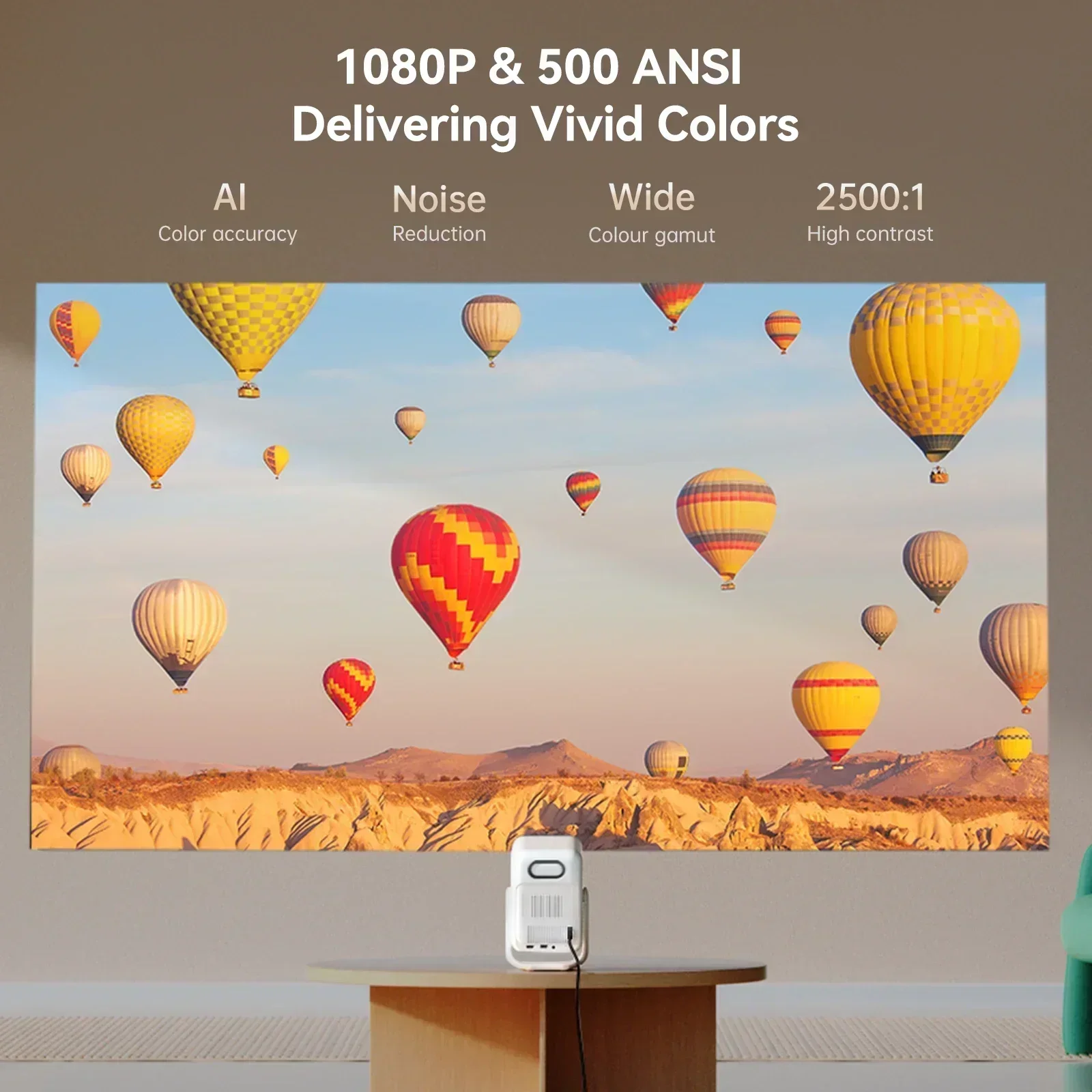 Wanbo T2 Ultra Android TV11.0 1080Pプロジェクター、4K対応、500ANSI Wanbo T2 Ultra Android TV11.0 1080Pプロジェクター、4K対応、500ANSI