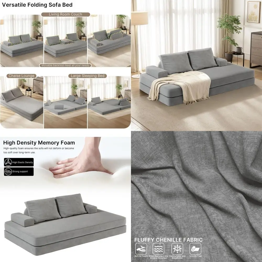 87" Folding Sofa Be…