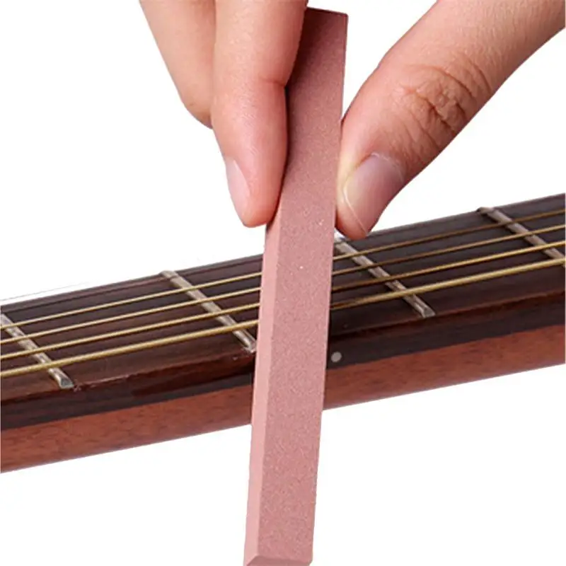 Guitar Sharpening Tool Easy Sanding Polishing Stone Multi-Functional Red Guitar Repair Tools Frosted Stone For Guitar Repair And