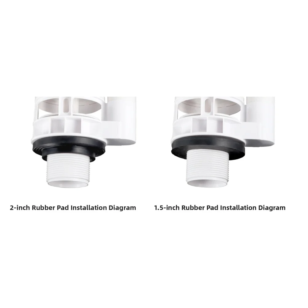 Dual Flush For Toilet Tank Drain Valve with Top Side Front Push Button Design Fits 1.5 inch and 2 inch Cisterns