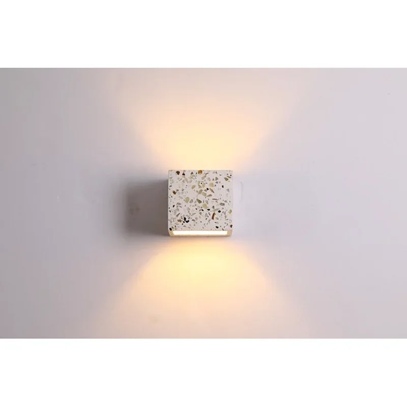 

Nordic Water Mill Stone Wall Lamp Staircase TV Wall Background Wall Decor Wall Lights Bathroom Bedroom Bedside Lamp Marble Light