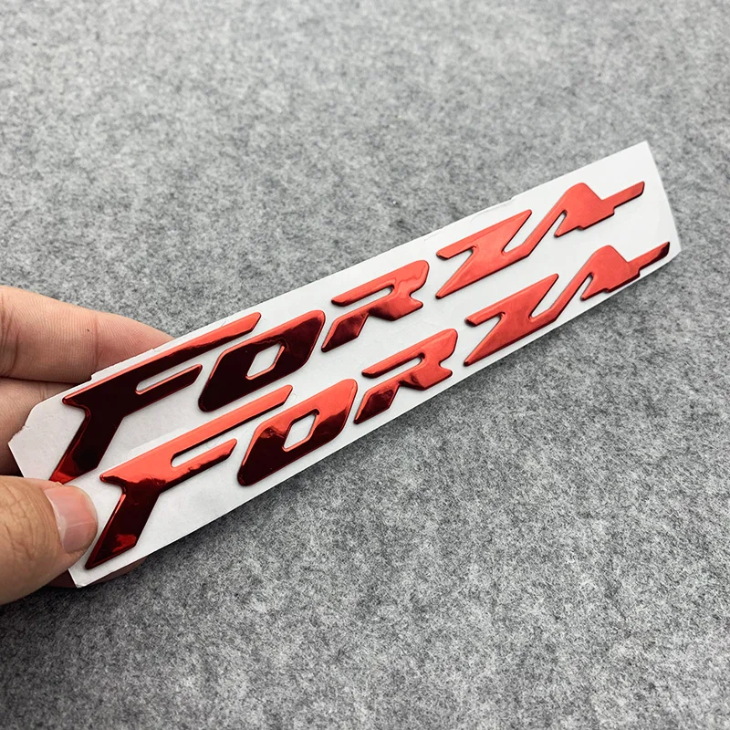 FORZA 3D Motorcycle Accessories LOGO Badge Chrome Soft Plastic Sticker Decals For HONDA FORZA 125 150 250 300 350 750