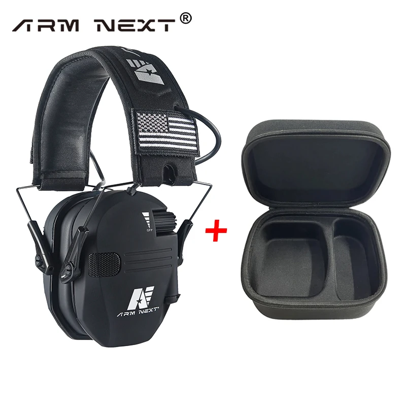 ARM NEXT Earmuffs Active Headphones for Shooting Electronic Hearing Protection Ear Protect Noise Reduction Hunting with Case