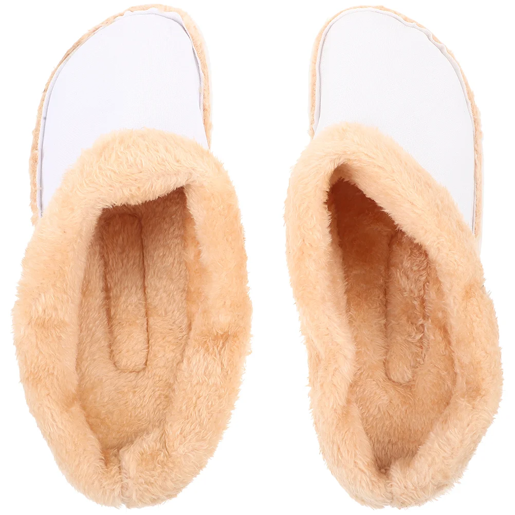 

with Velvet Lining Men Shoes Slippers Inserts Fluffy Plush Hole Liner Household Warm for Man Winter Liners