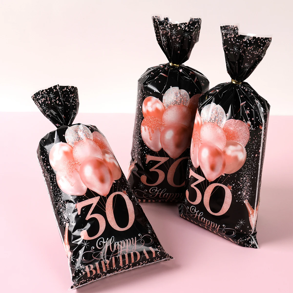 

Rose Gold Birthday Candy Bag 18 30 40 50 Years Birthday Party Decor Adult Women 30th 40th Birthday Party Supplies Anniversary