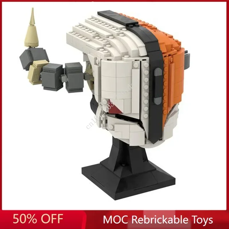 

707PCS Star Plan MOC Lord Shaxx Helmet MOC SpaceShip Battle Puzzle Architecture Holiday Christmas Birthday Toy Gift for Kids Age