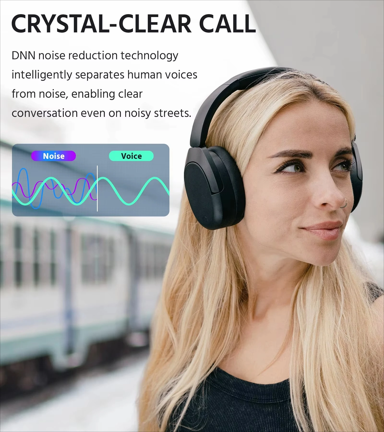 W830NB 860NB PRO Écouteurs sans fil suppression active du bruit 94 heures de lecture charge rapide Bluetooth 5.4 noir