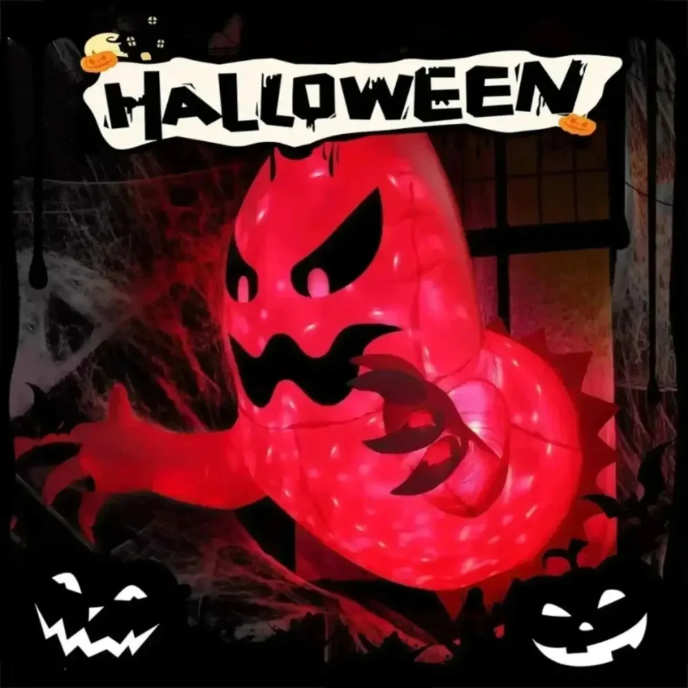 1.4m Halloween Inflatable Ghost Horror Window Ghost Foldable Balloon Outdoor Courtyard Garden Decoration Fun Party Tool - Image 2