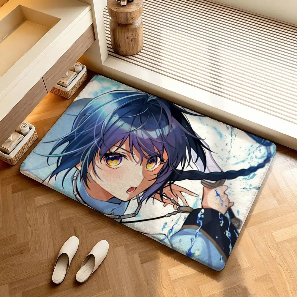Yamato Takeru Fate Grand Order  Shower Room Absorbent Small Floor Mat Soft Comfortable Decorative Foot Mat