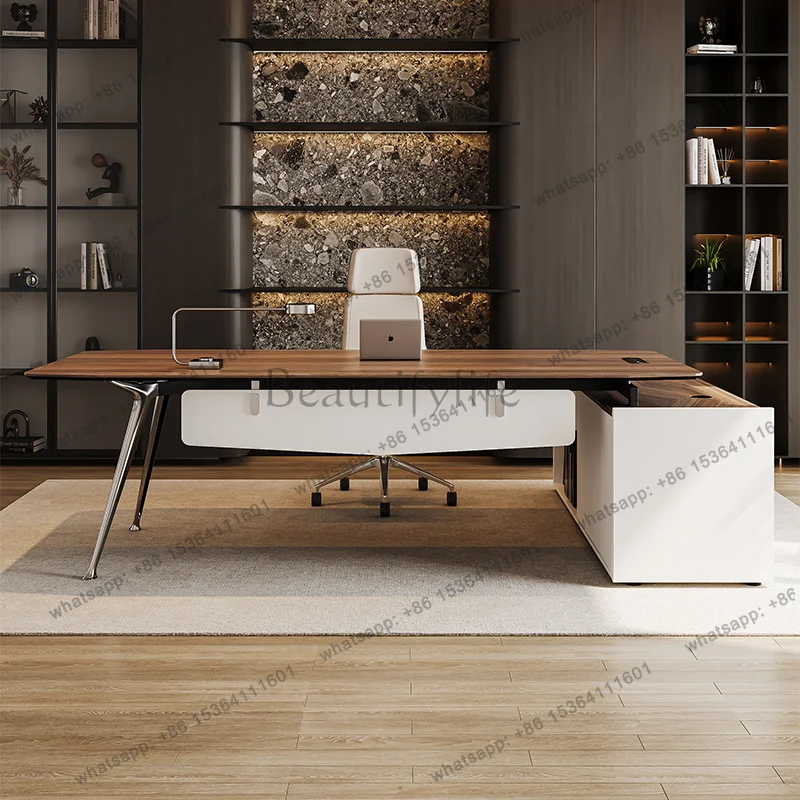 Home Crafts Office Desk Conference Shelves Multifunctional Luxury Office Desk Bedroom Standing Mesas