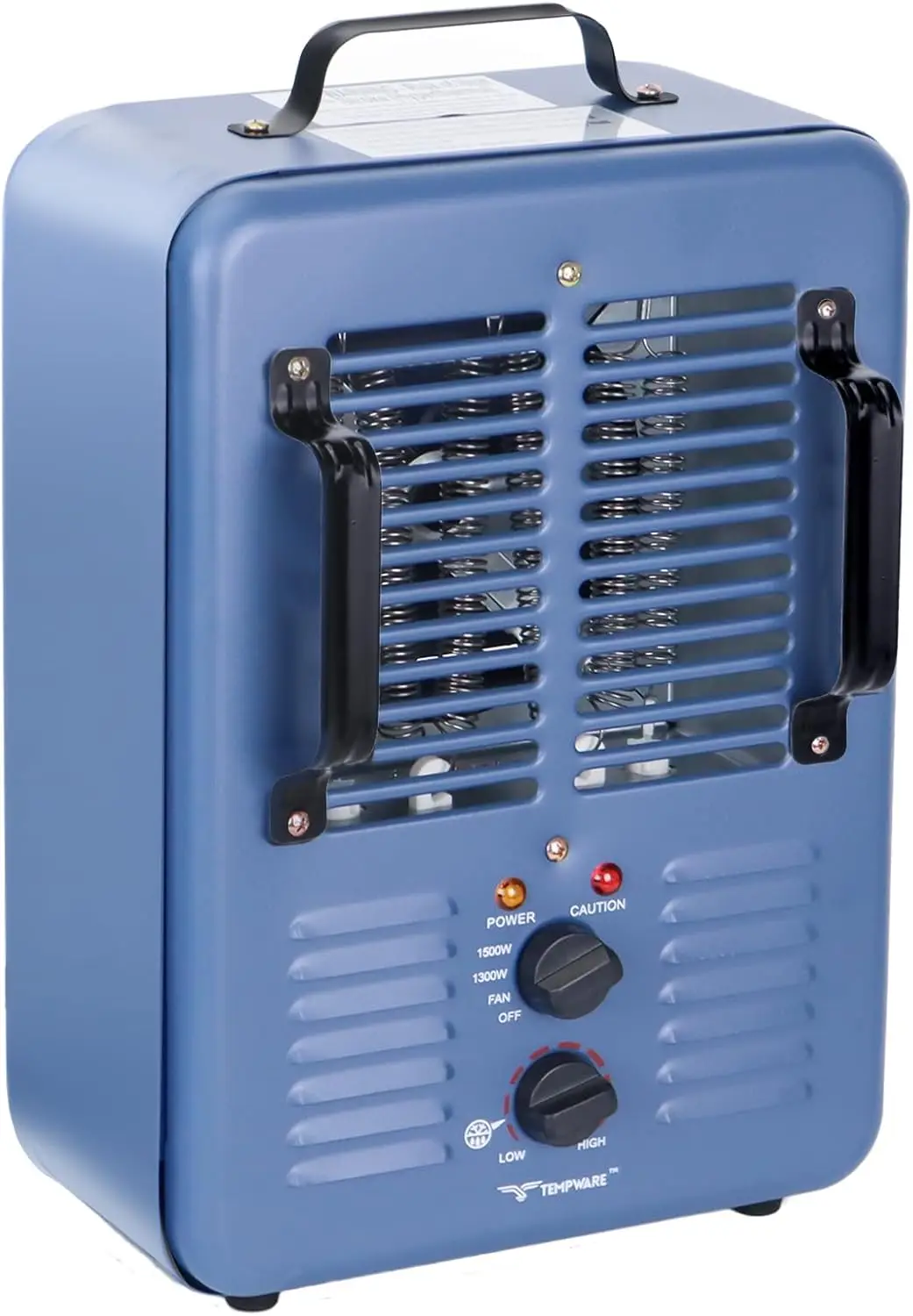 

1300W/1500W Thermostat Heater with 3 Heat Settings, Safe Quiet Anti-Freeze for Garage Workshop Warehouse in Blue