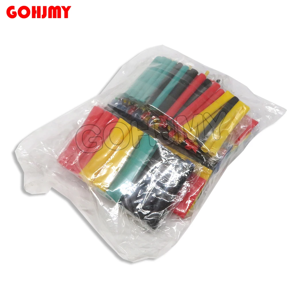 164pcs/set High quality Heat shrink tube kit Insulation Sleeving Polyolefin Shrinking Assorted Heat Shrink Tubing Wire Cable