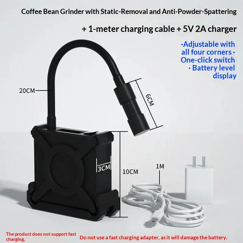 Coffee Grinder Grinder  Remove Static Grinding Beans  Anti-fly Powder, Coffee Powder Anti-splash