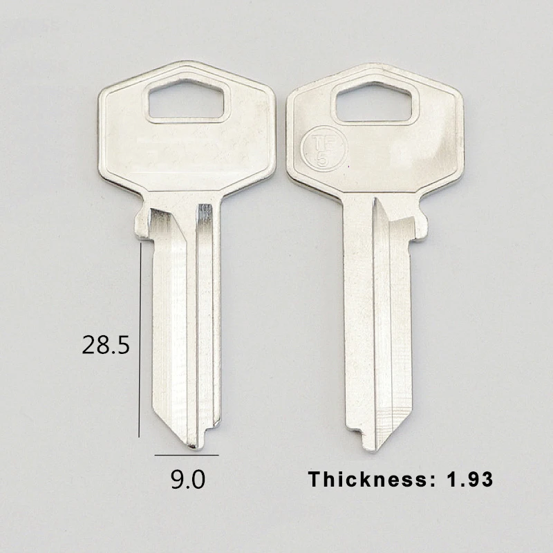 Llave en blanco sin cortar para TE5 TESA, lote de 10 unidades