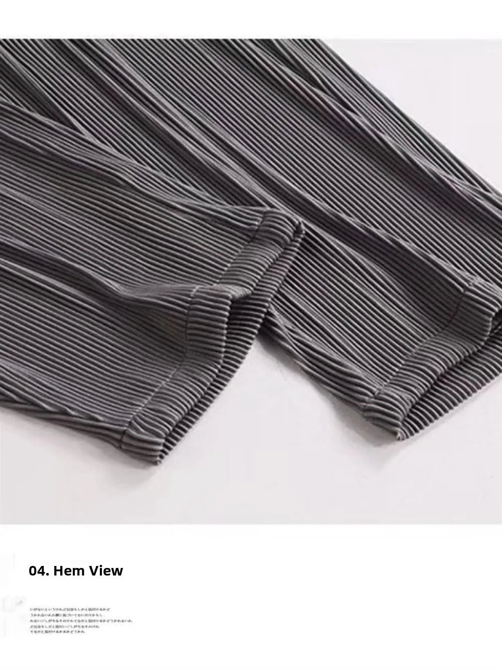 Men's Summer Breathable Ice Silk Cool Straight Leg Elastic Wide Loose Casual Thin Spor Pants High Waist Polyester Fiber