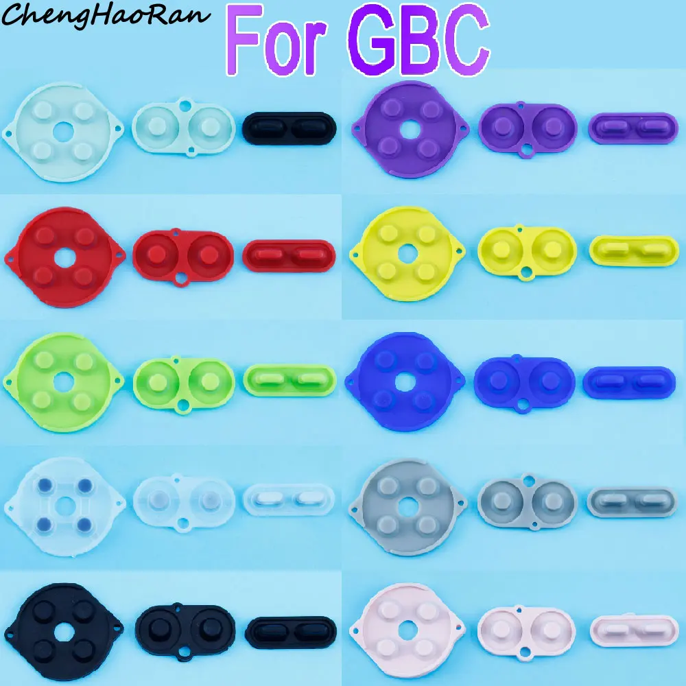 

1 Set Colorful 3-in-1 Rubber Conductive Buttons AB D-PAD For GBC Controller Keyboard Conductive Silicone Button Parts