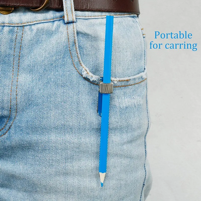 حامل القلم صندوق تخزين حامل القلم للمنزل والمكتب والجيب دفتر ثقب واحد المحمولة تلسكوبي حامل الربيع 12 قطعة