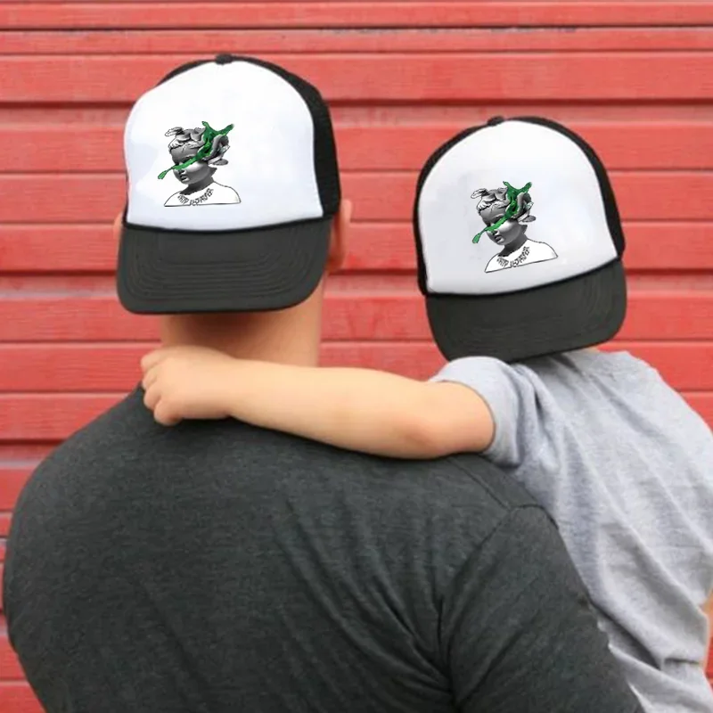 ﻿ Lily Baby Pattern Adult Baseball Cap Summer Essential a must-have Travel Hat Male Female Parent Child Sun Hat Truck Mesh Hat