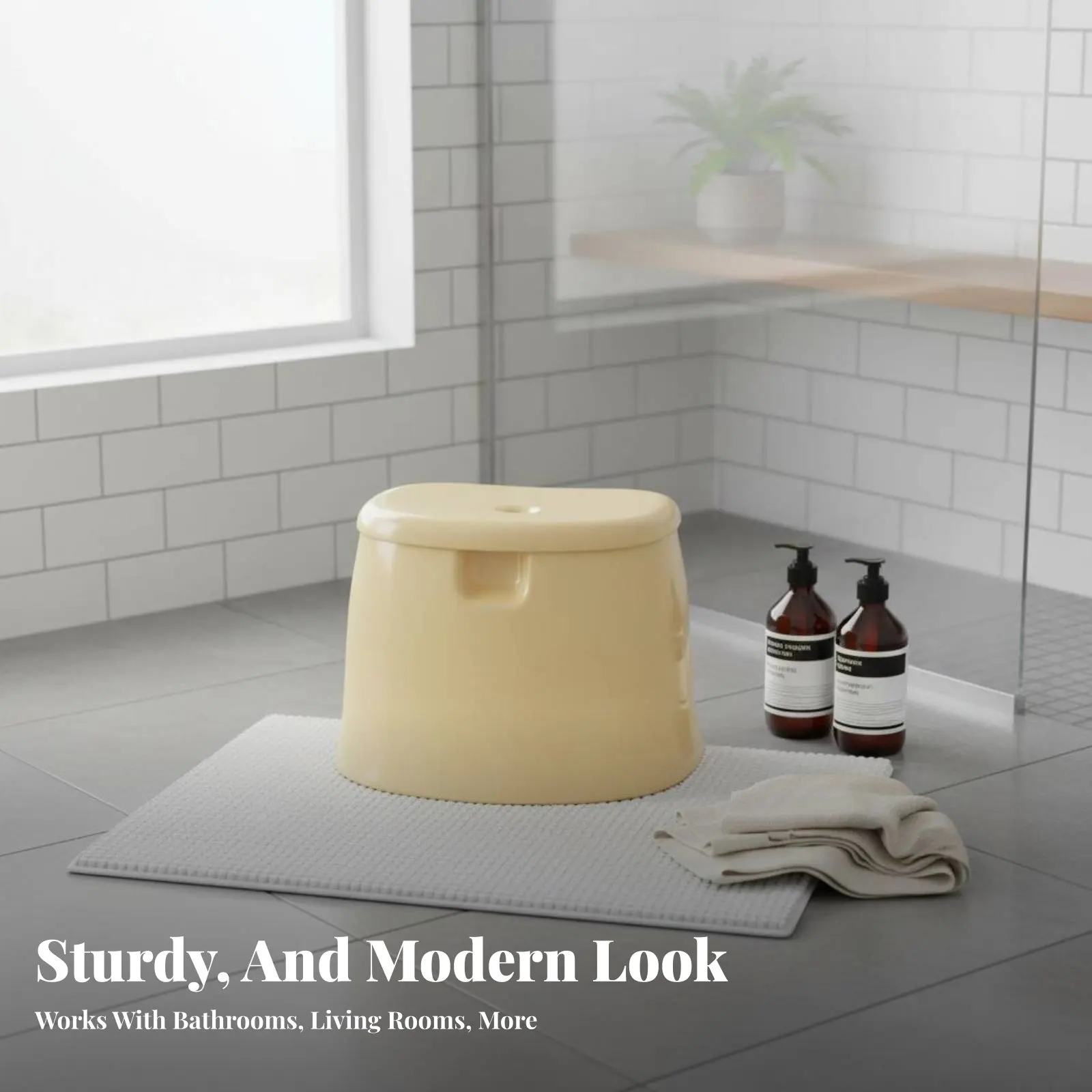 

Non-Slip Utility Stool Thickened Design Portable Utility Stool sturdy sturdyDuty for Seniors, Adults, Bathroom, Bedroom, Closet
