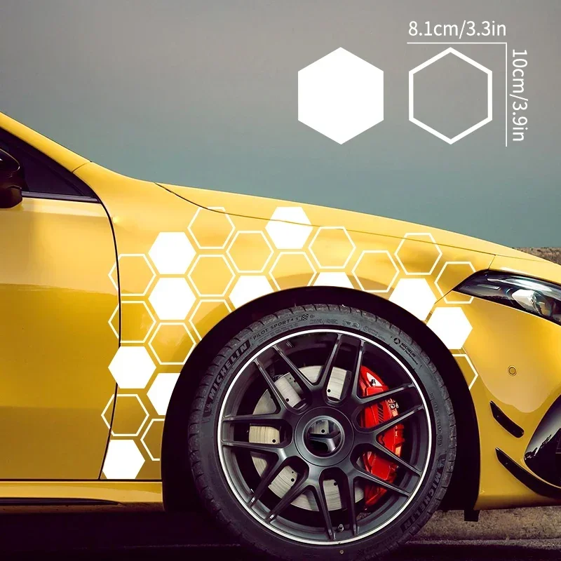 

10 шт. полые/твердые сотовые автомобильные наклейки DIY спортивные авто украшения боковой двери автомобиля весь корпус виниловые наклейки открытый стиль