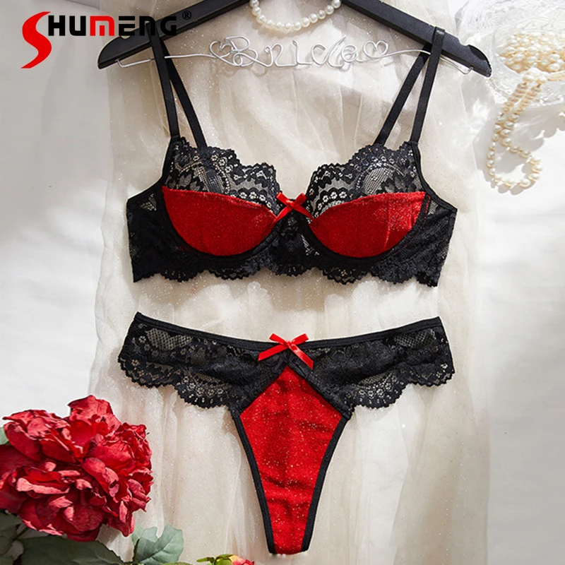 

Женский кружевной бюстгальтер с ультратонкой чашкой и косточками во французском стиле, роскошное сексуальное женское белье для женщин, короткие костюмы в японском стиле с эффектом пуш-ап